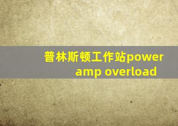 普林斯顿工作站power amp overload